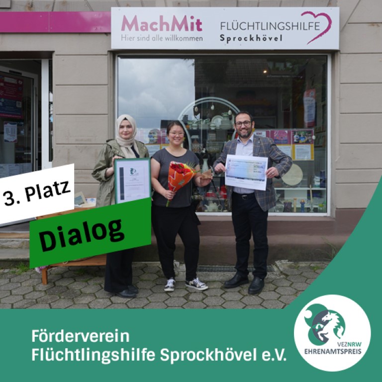 Foto Übergabe 3. Platz VEZ Ehrenamtspreis